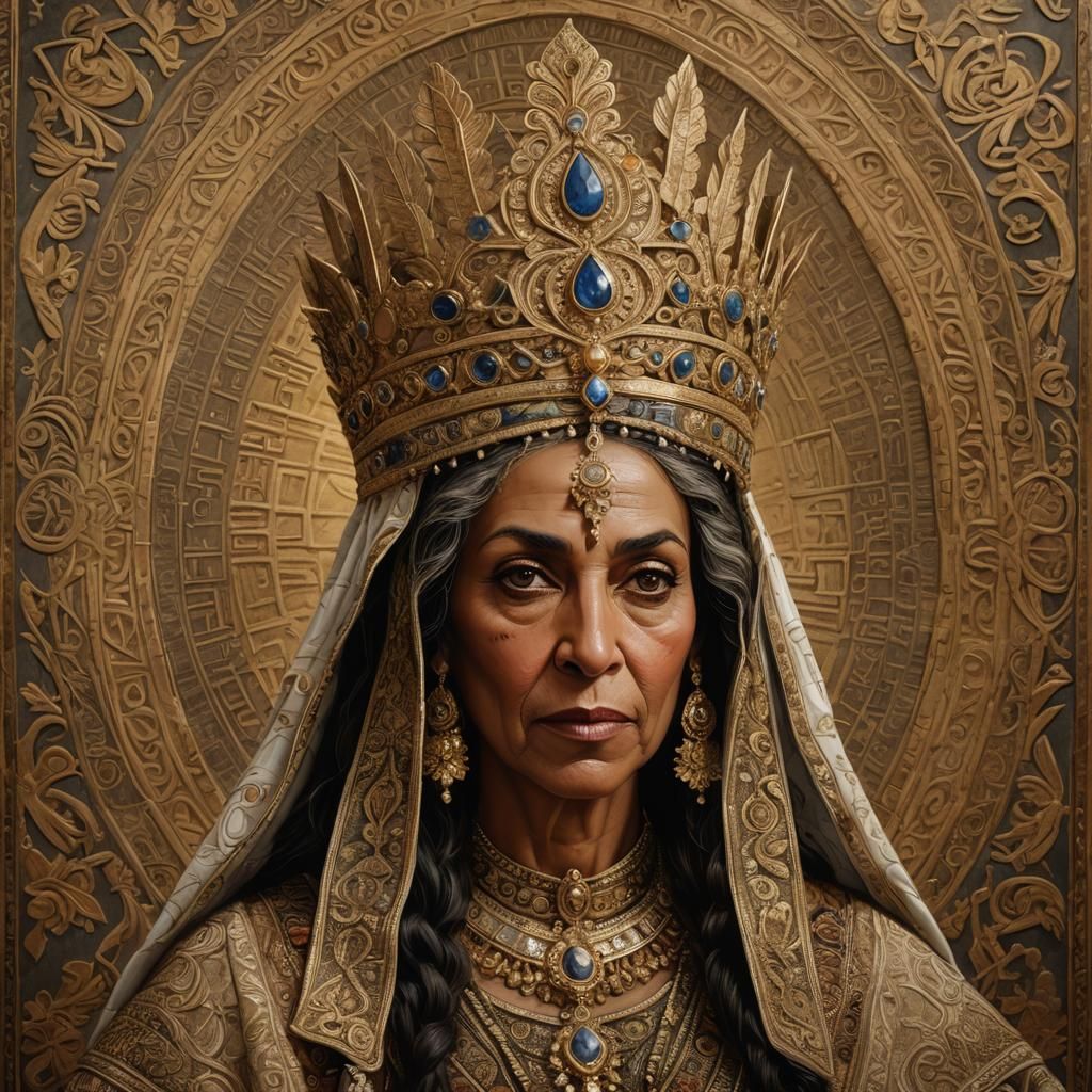 Hebrew Queen Portrait in Royal Attire