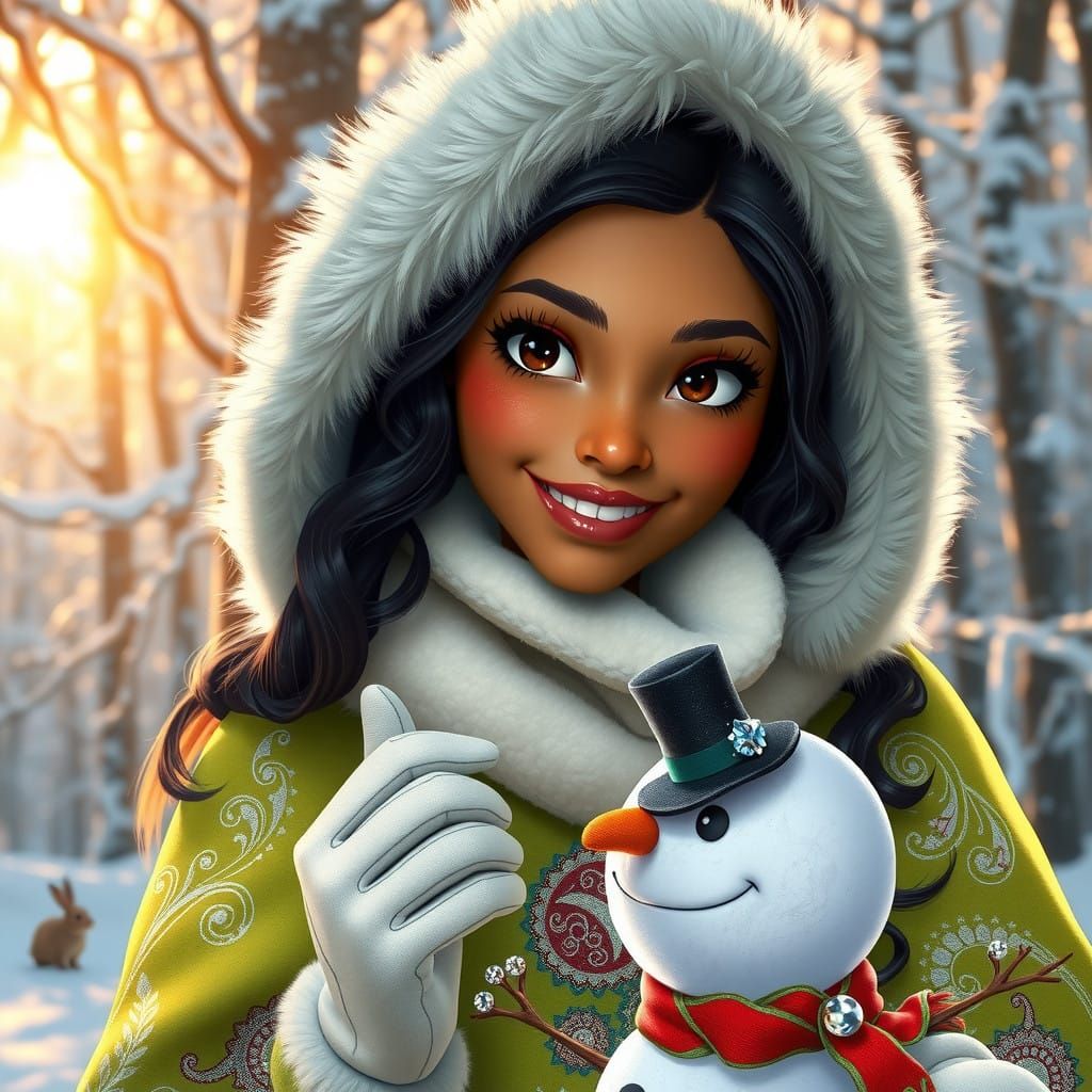 Princess Tiana in Winter Wonderland