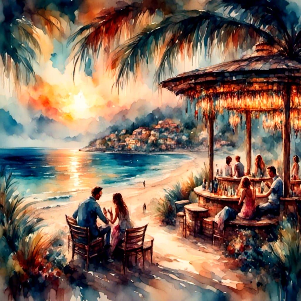 Drinks on the beach