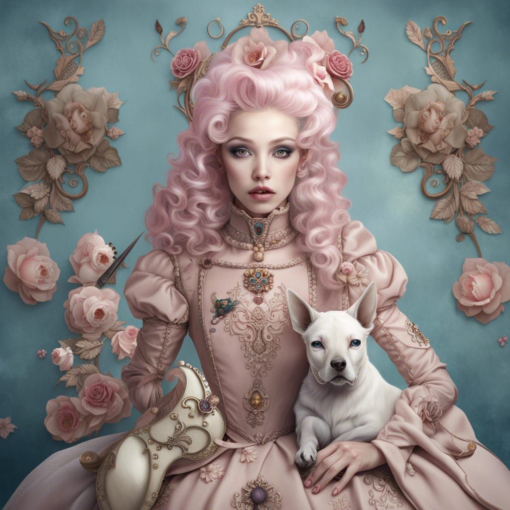 Medieval Knight Portrait in Pop Surrealism Style