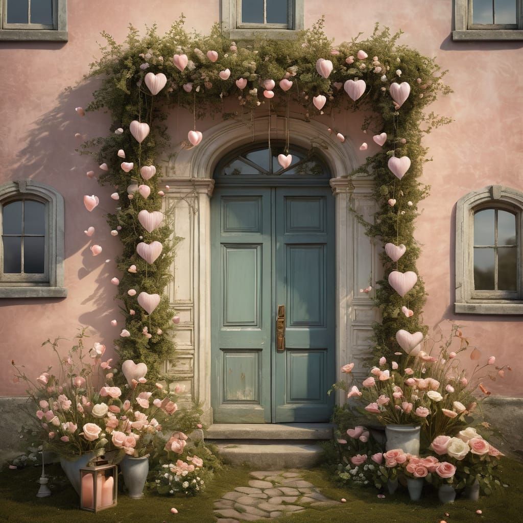 Pastel Valentine Shop in Whimsical Winter Wonderland