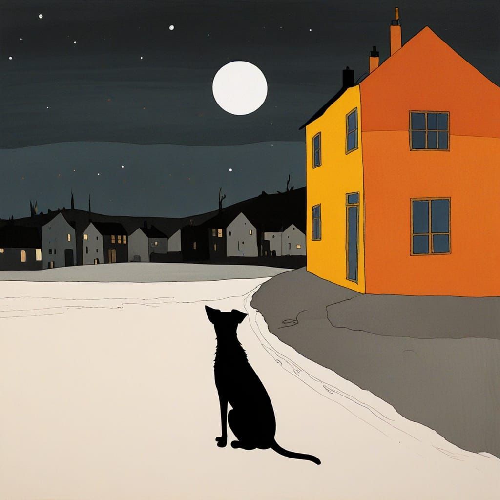 Evocative Sketch of Figures in Darkness