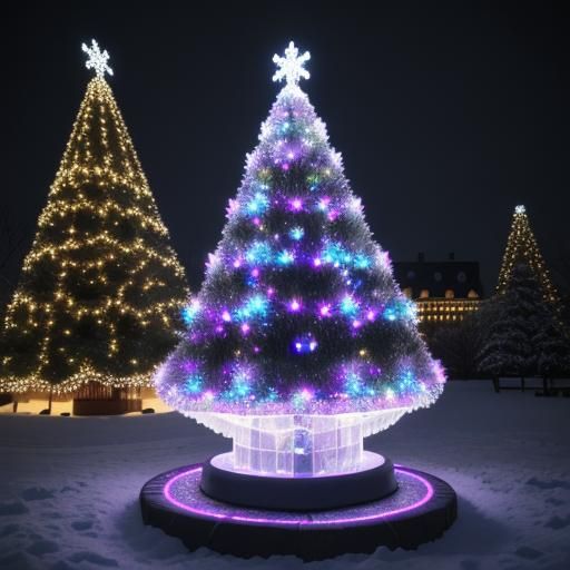 Holographic Christmas Tree