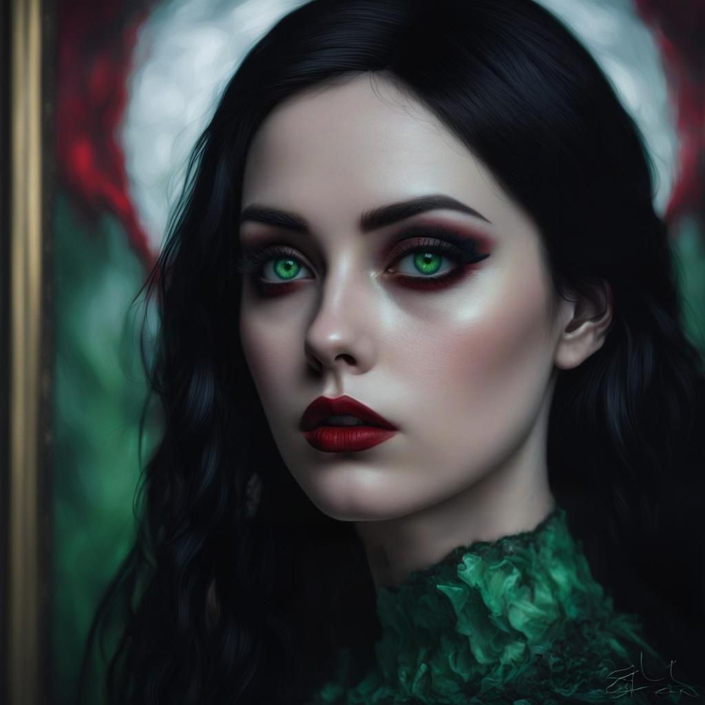 Beautiful realistic gothic portrait of a beautiful young lad...