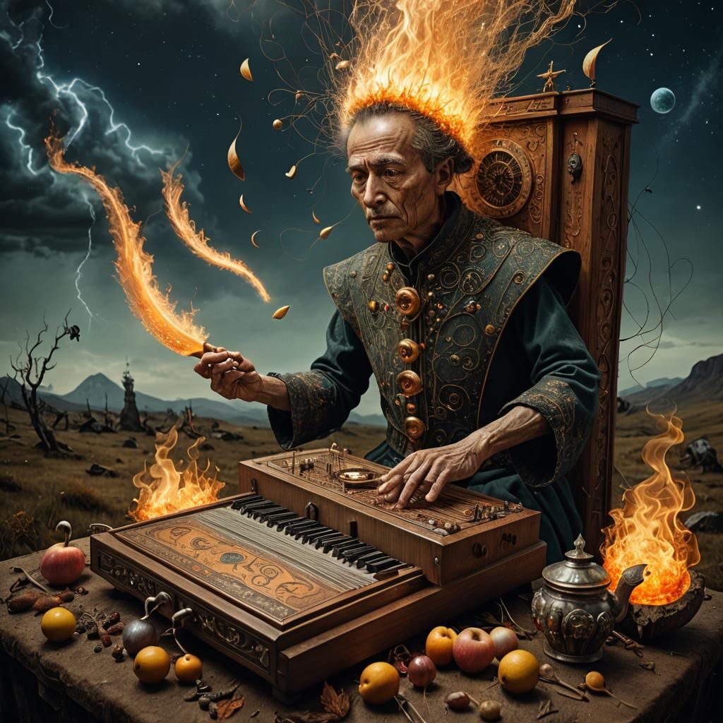 Magical Biological Forms in Surreal Dreamscape