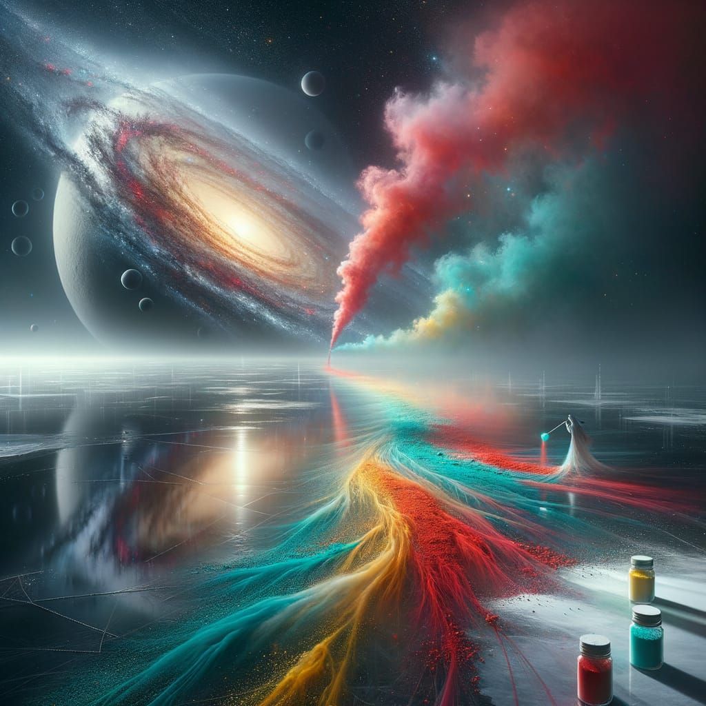 Galaxy Disintegrating into Aerogel Strands