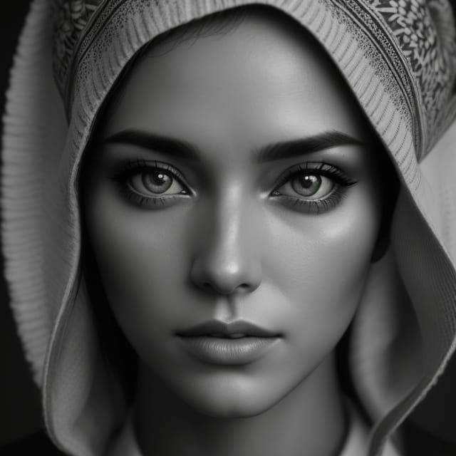 Sensual Young Woman in Intimate Moment, Mandala Patterns