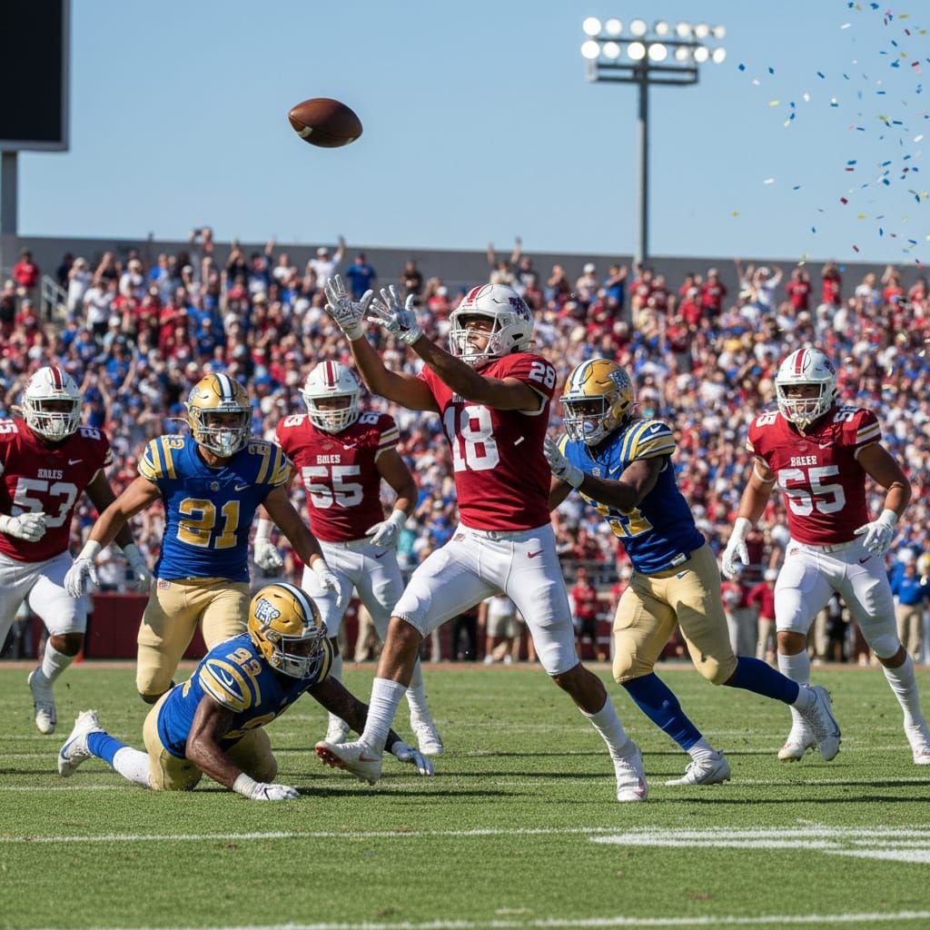 Dynamic Football Game Action Photorealistic Style