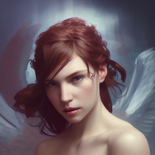 Angelic and Demonic Portrait in Digital Art Style