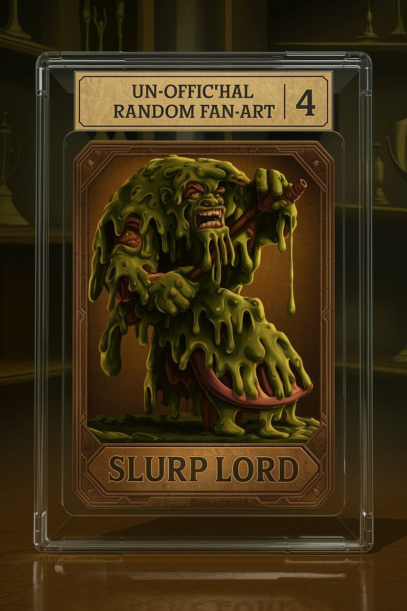 Vintage Sci-Fi Trading Card in Retro Trophy Room