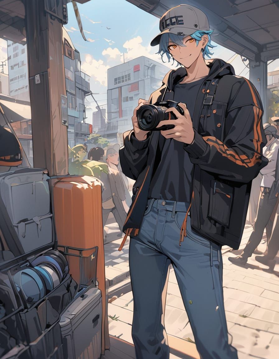 Modern Bishounen Captured in Cel-Shaded Glory