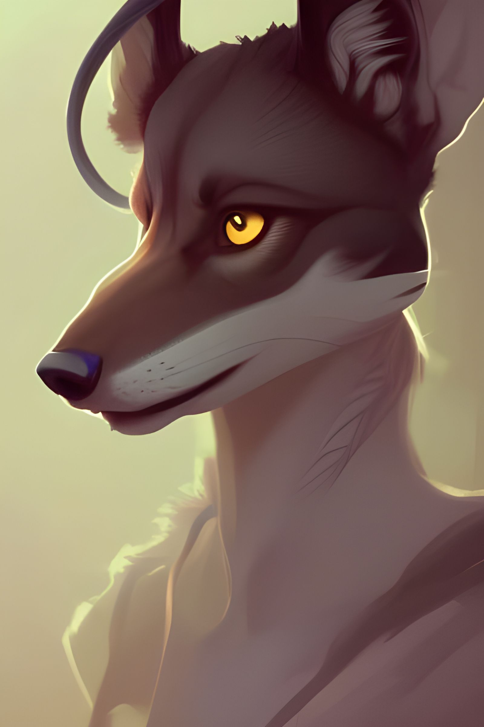 Detailed Furry Wolf Portrait in Unreal Engine 5