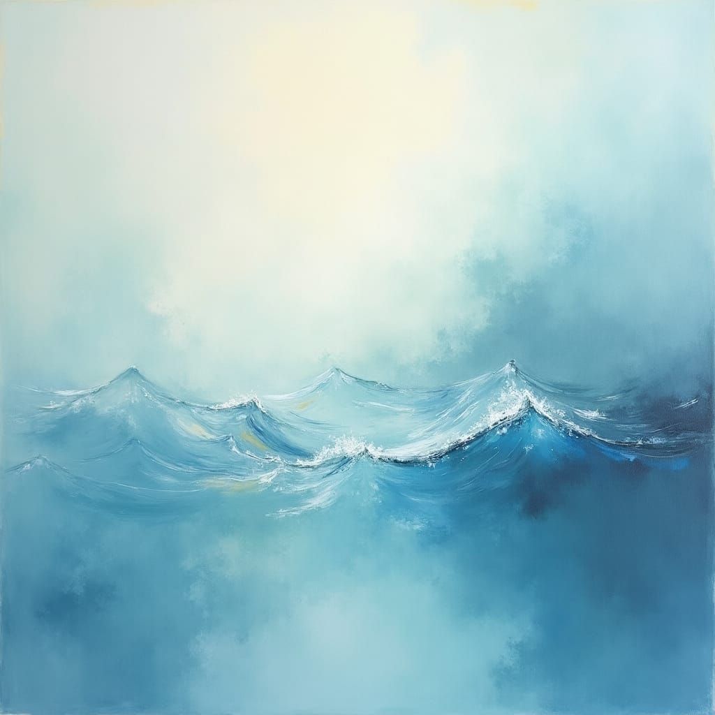 Dreamlike Abstract Water Painting in Impressionistic Style