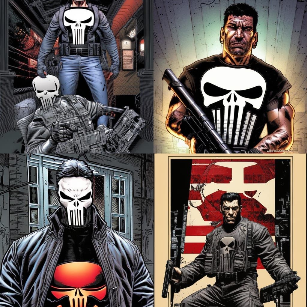 Punisher Comic Book Art by Brooks and Mumford