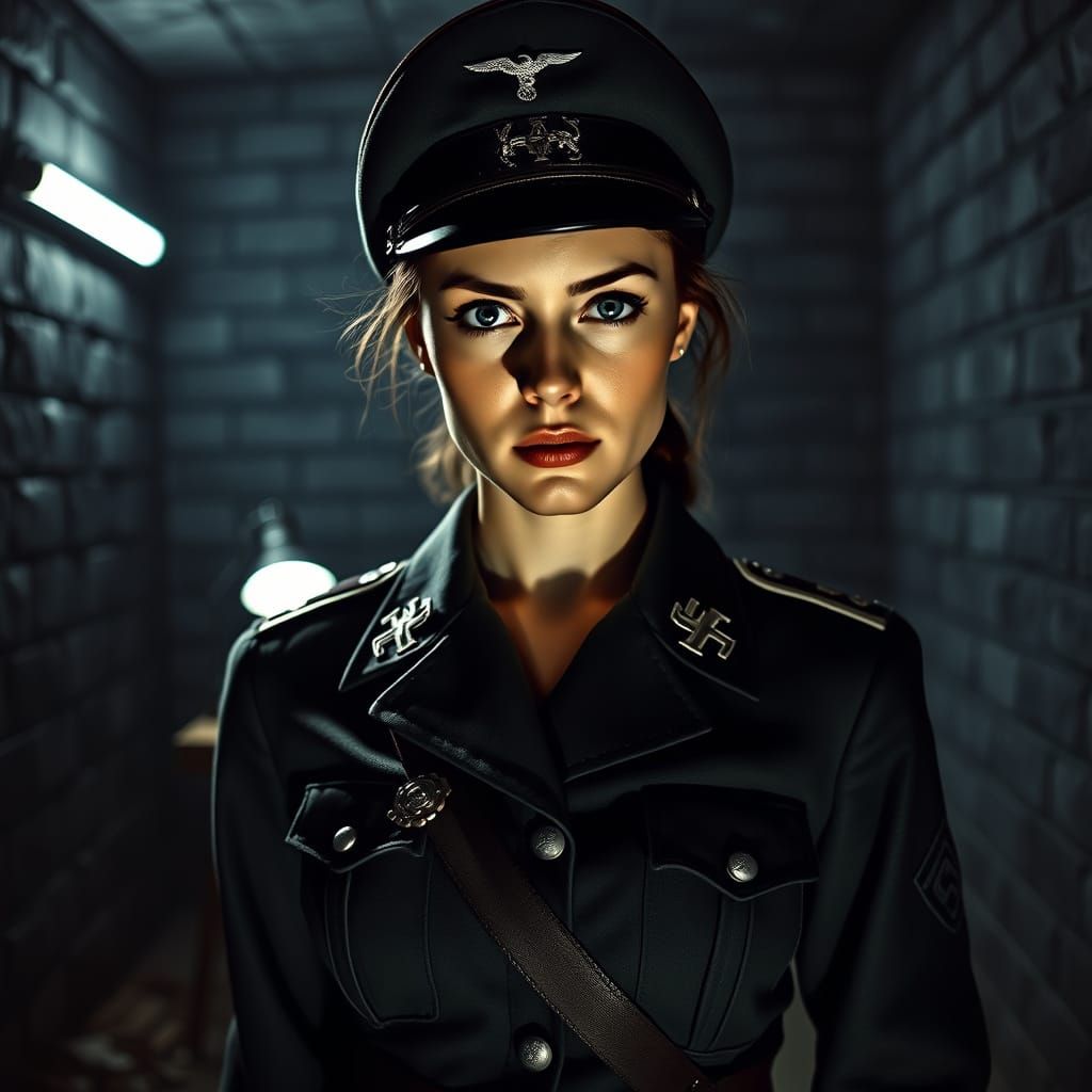 WW2 German Soldier Goddess in Intense Interrogation