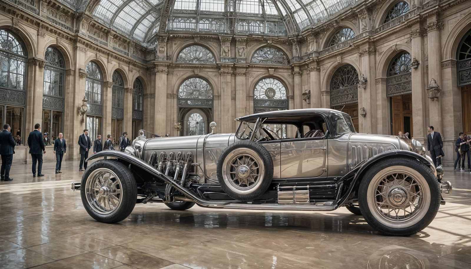 Steampunk Ford Le Mans Race Car in Paris