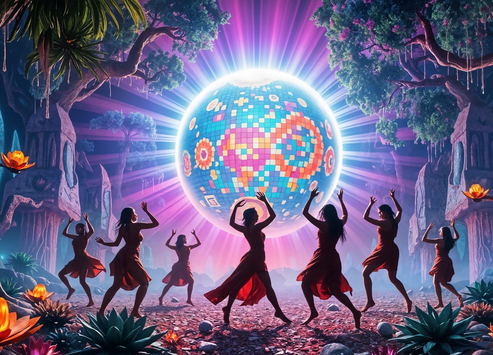 Fantastical Neolithic Disco Sexplosion in Detailed Matte Pai...