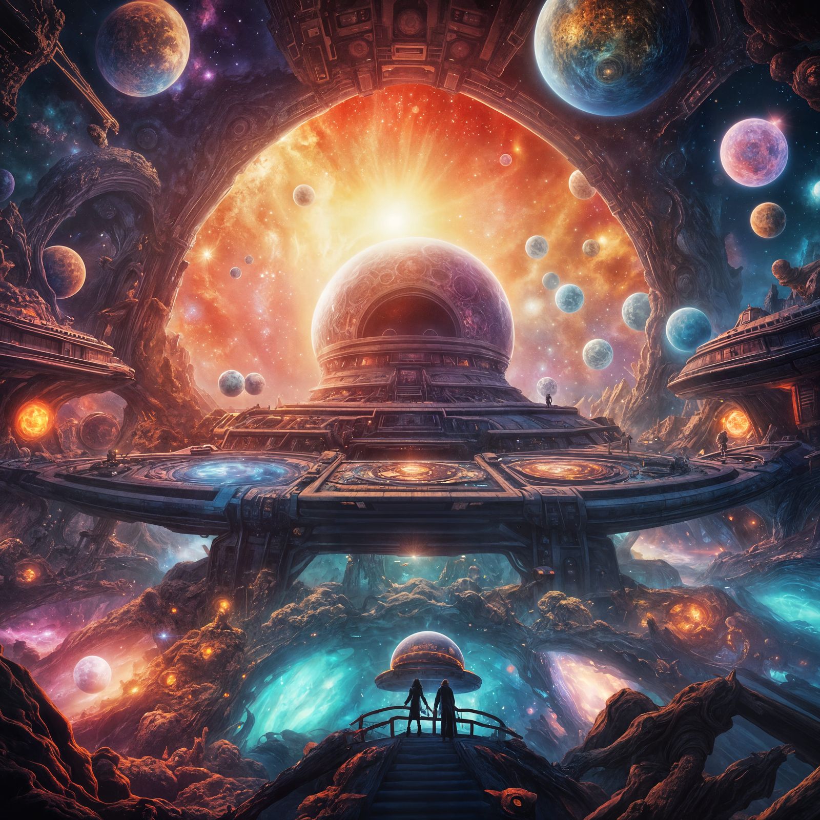 Interstellar Spaceship Marketplace in Zero-Gravity