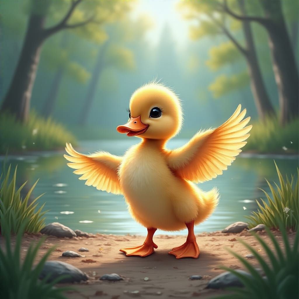 Duckling Dance by Forest Lake: Comic Style