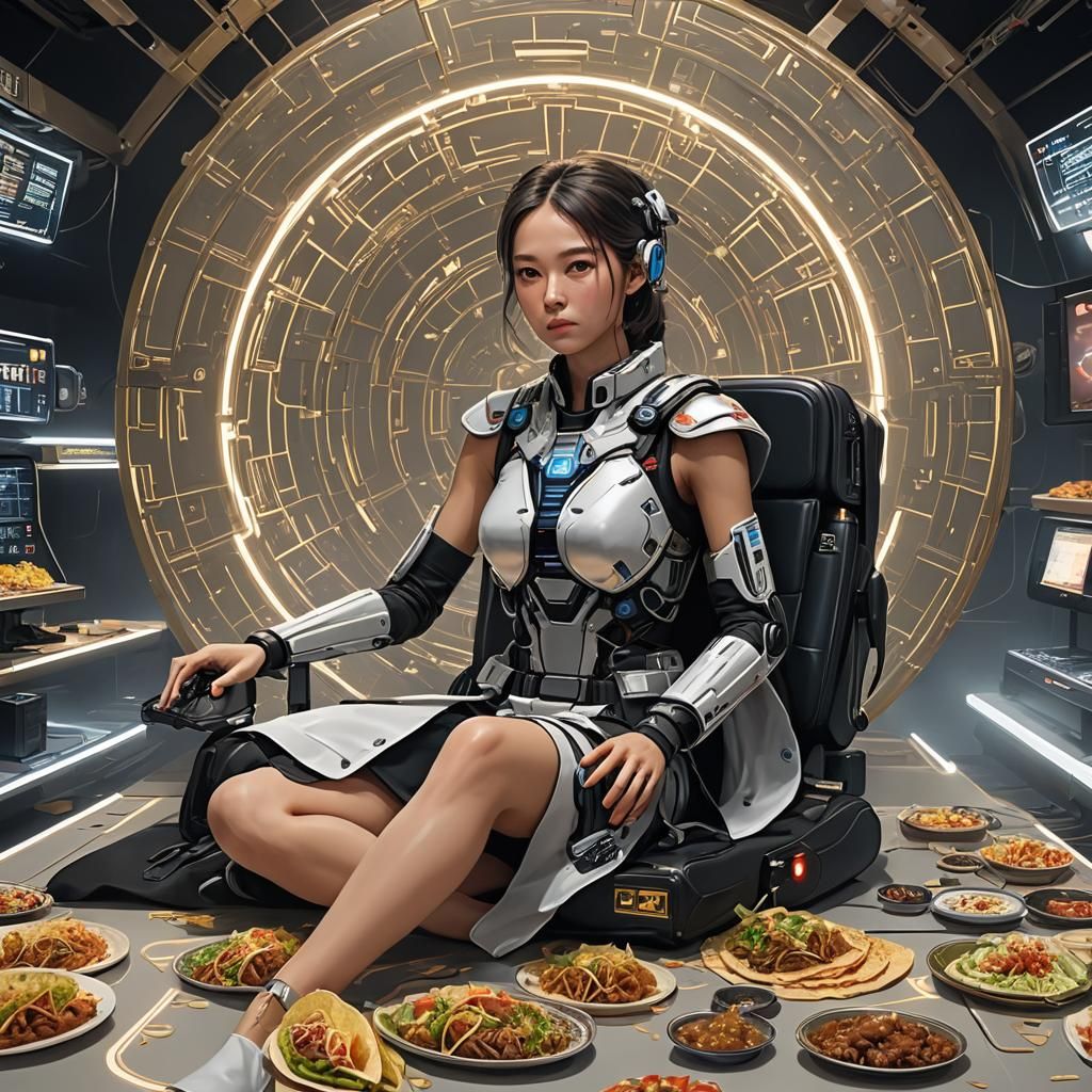 Abstract Side View Drawing in Surreal Style