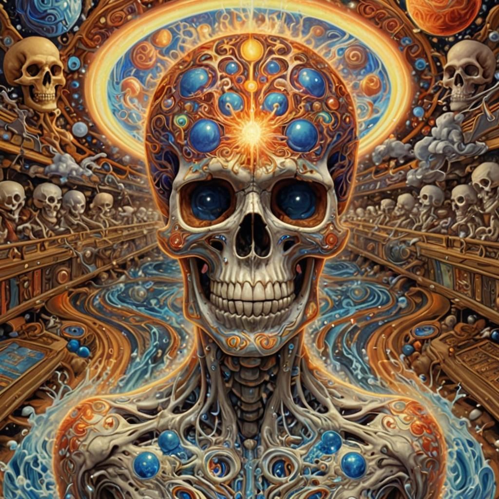 Psychedelic Music Explosion Skull: Hypermaximalist Astral Ar...