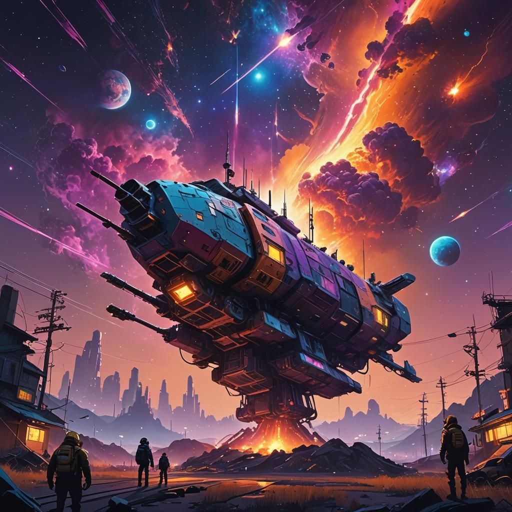 Nebula Galaxy Concept Art in Sci-Fi Style