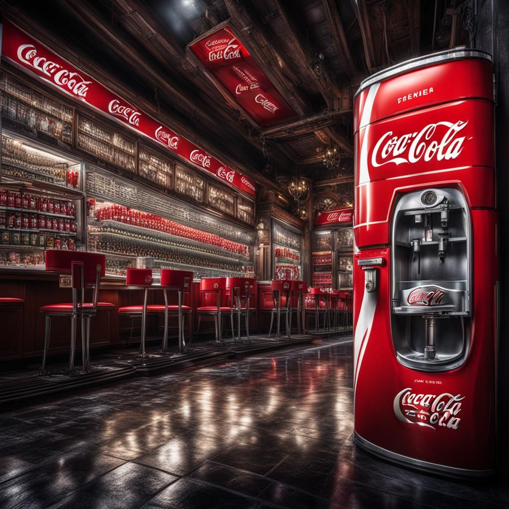 Hyperrealistic Coca Cola Close Up in High Definition