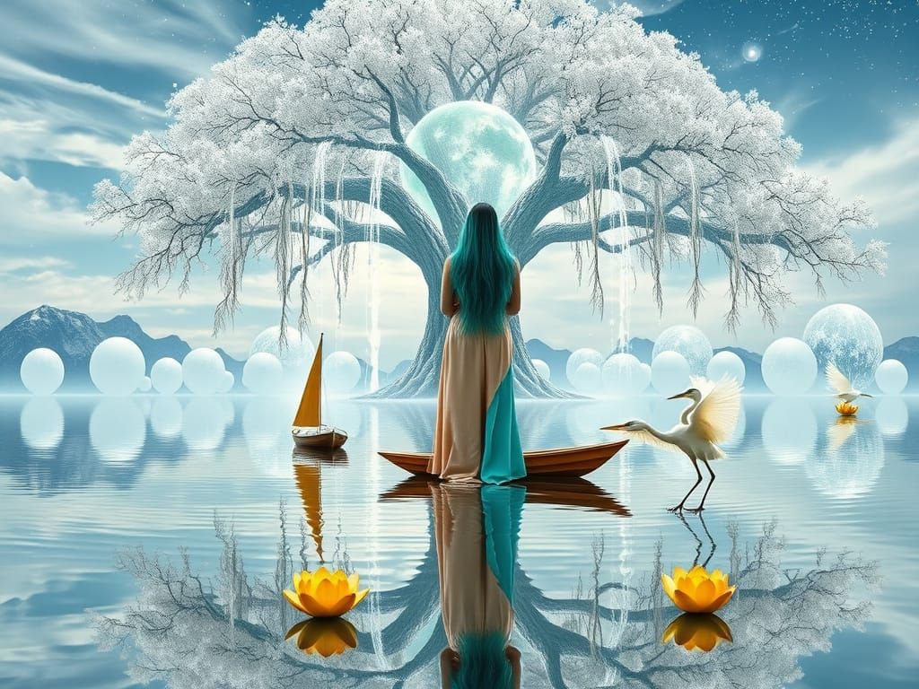 Native American Couple by Crystal Lake, Hyperrealistic