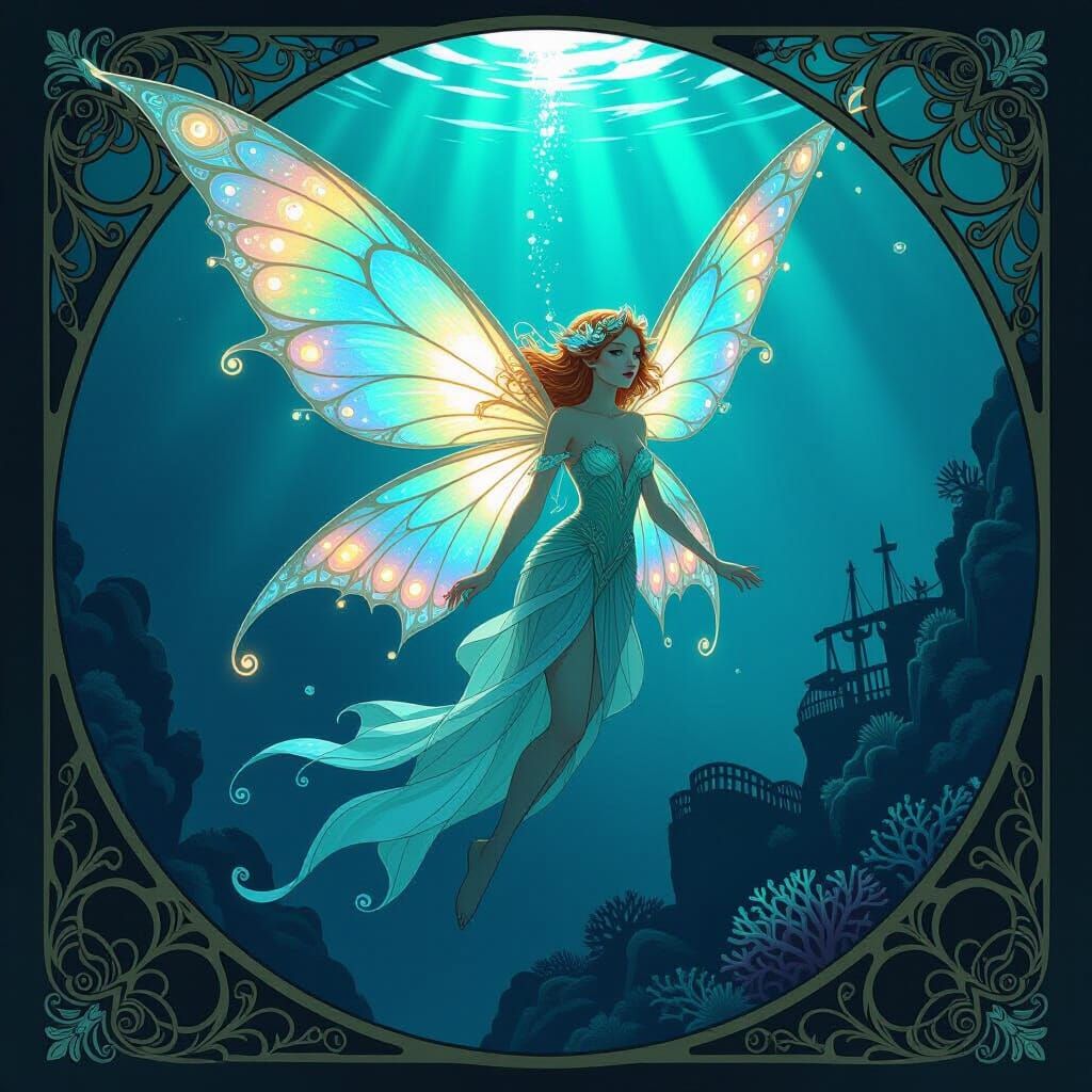 Bioluminescent Deep Sea Fairy Video Game Cover