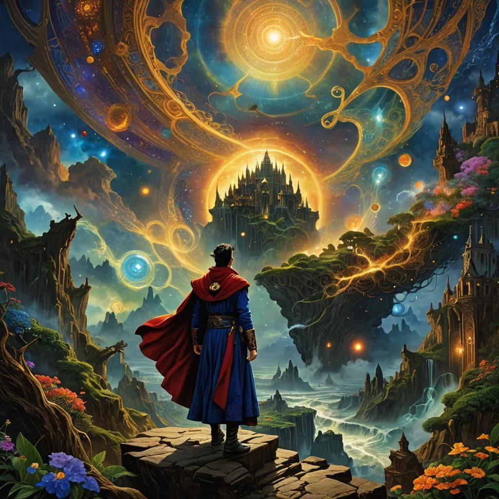 Doctor Strange exploring the Multiverse