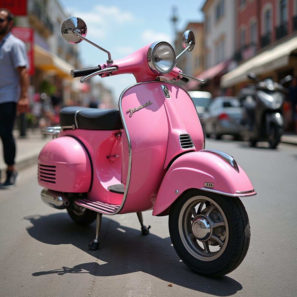 AI Pink Motorcycle Design