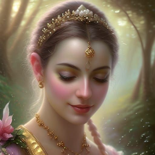 Ethereal Devotee in Dreamlike Landscape, Inspired by Thomas ...