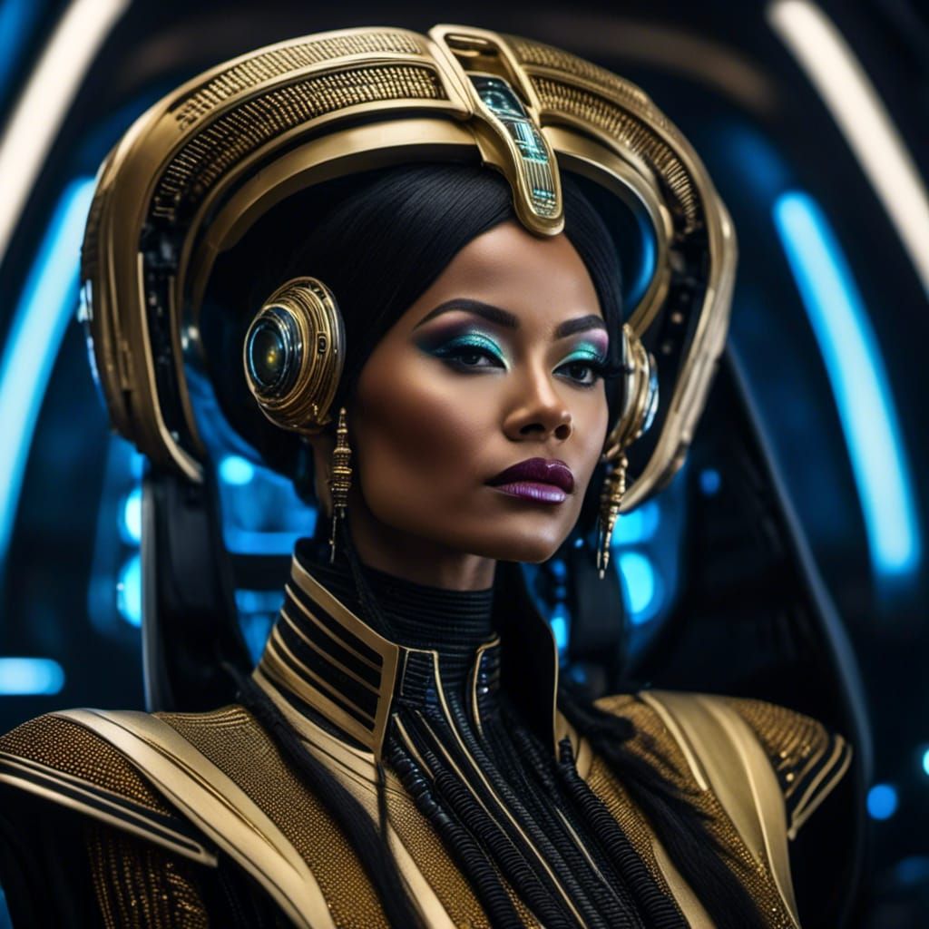 Borg Queen in Biopunk Style, Hyperrealistic Photography