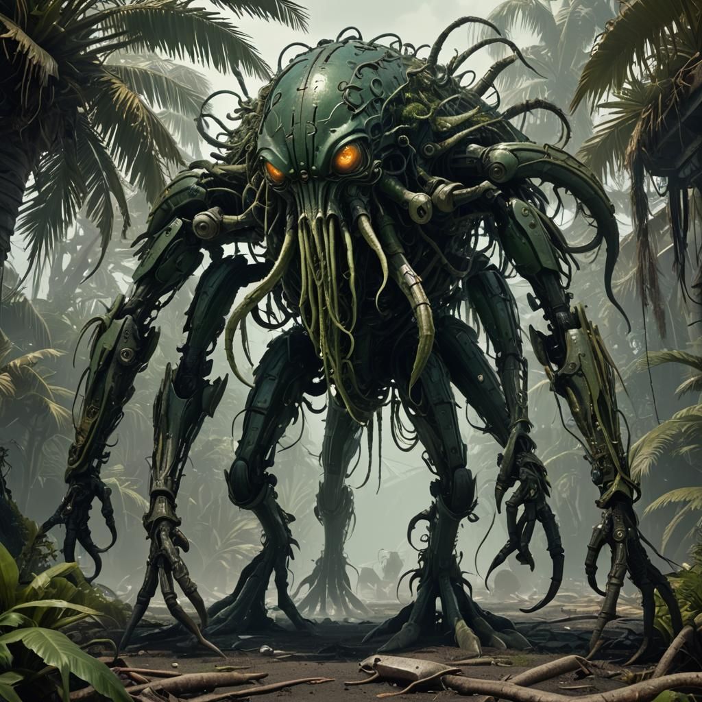 Gritty Sci-Fi Creature Feast in Dystopian Wasteland