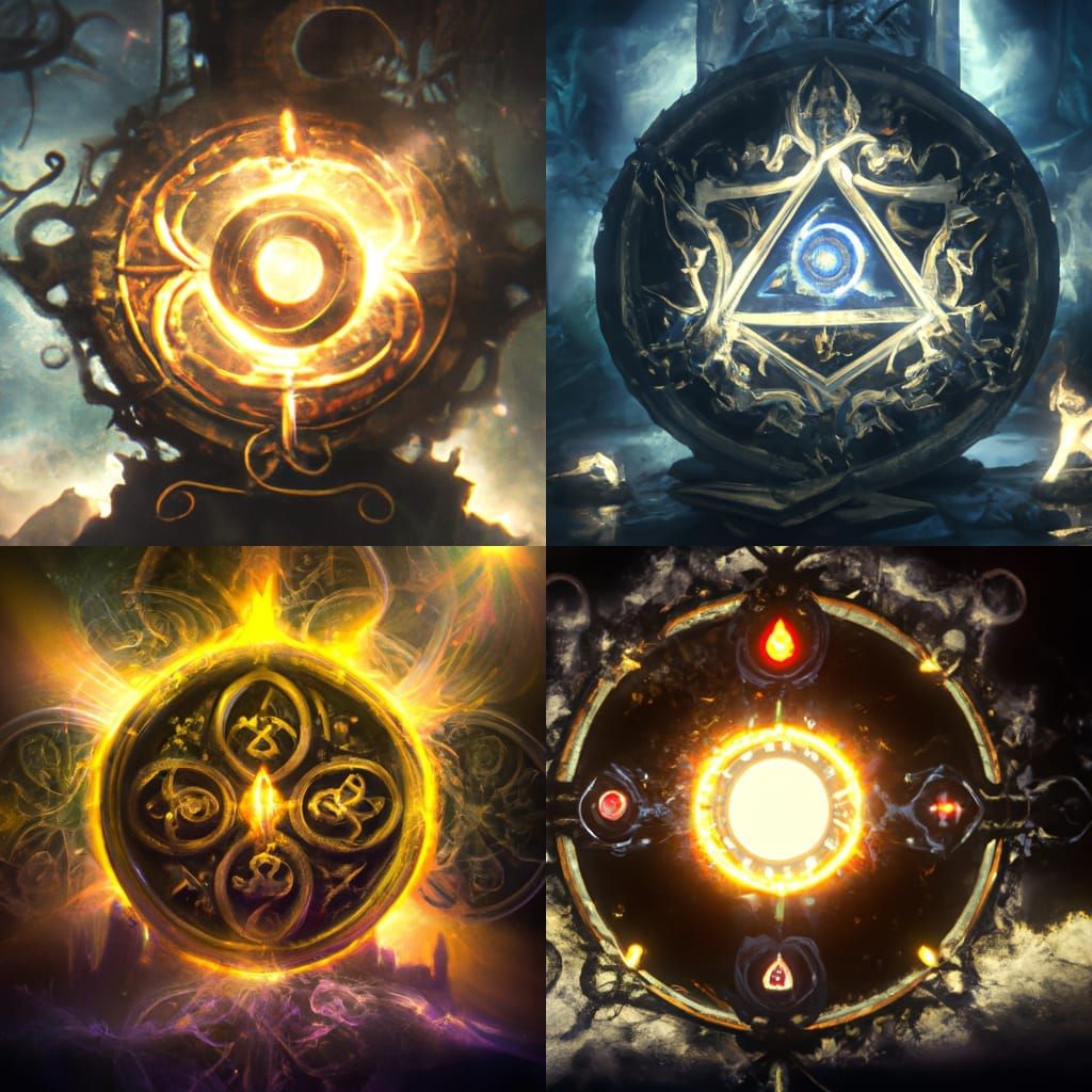 Epic Magic Symbol in Digital Matte Painting