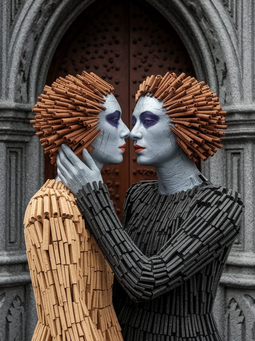 Where They Touched Split-Infinity in Their Clothes Carved fr...