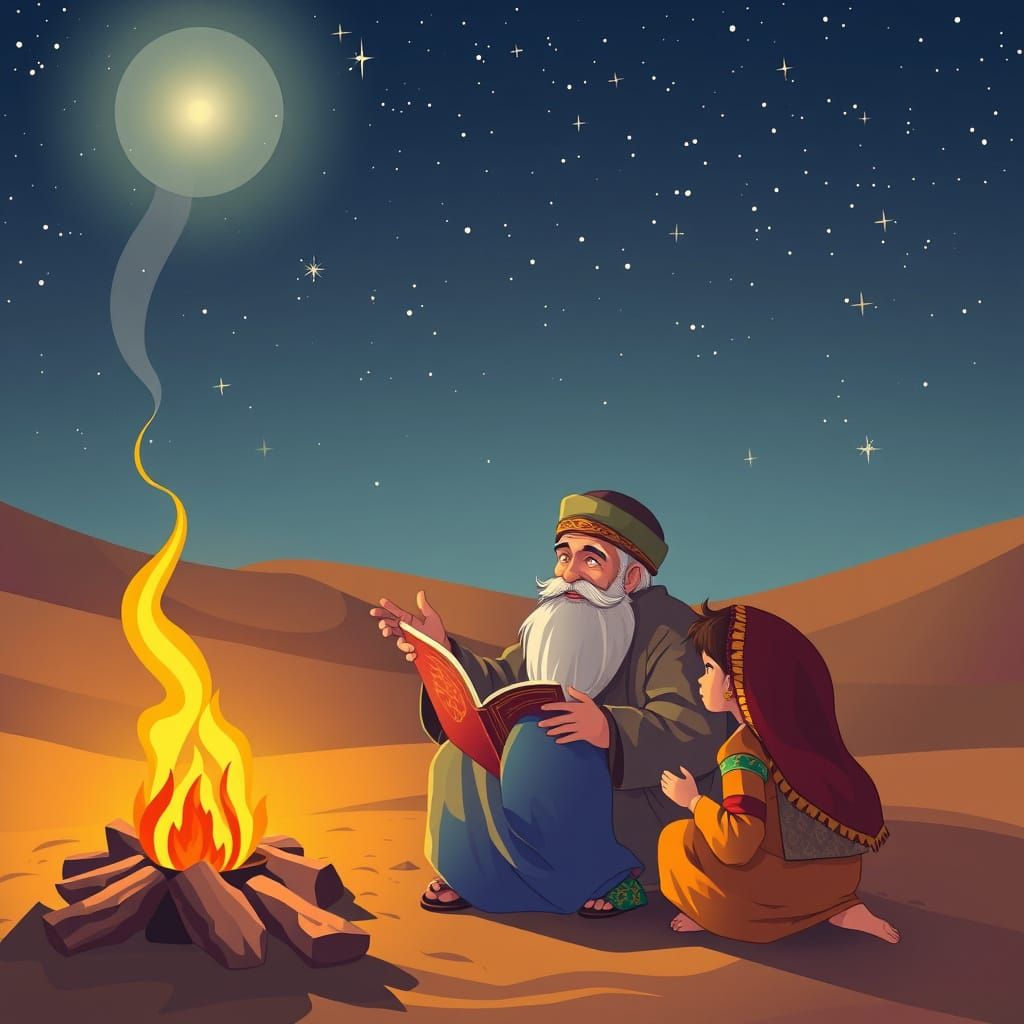 Imam Telling Story to Children: 3D Animation