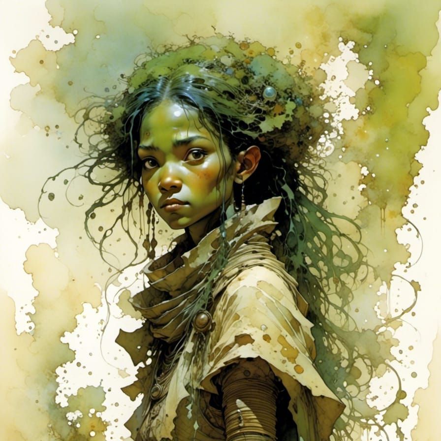 <lora:Elven Ink:1.0> <lora:Harpy Haute:1.0>16k, comic art, l...