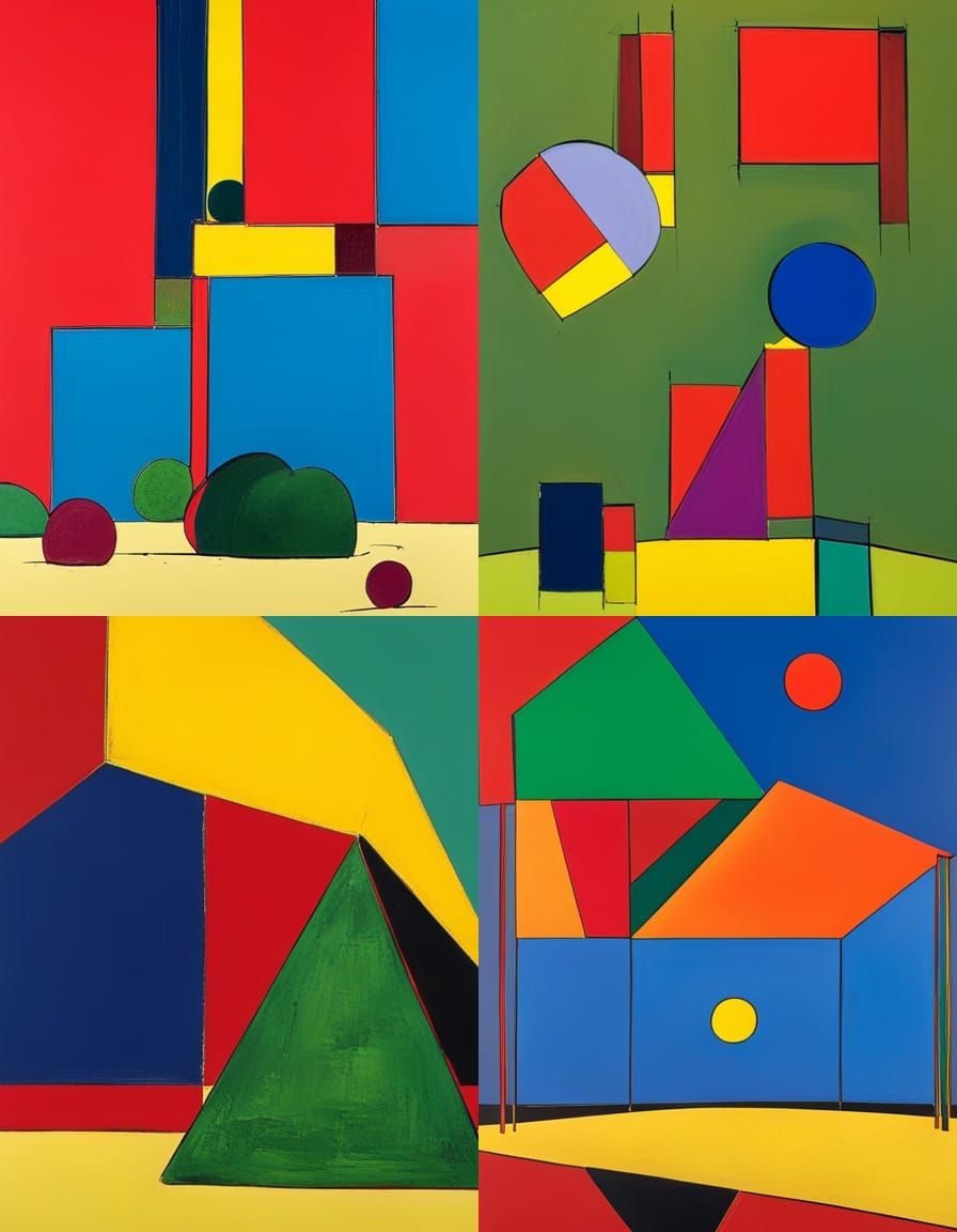 Abstract Expressionist Composition in Modern Style