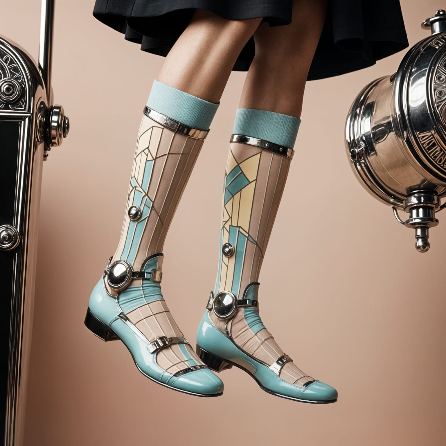 Art Deco Self-Flying Socks Levitate in Mid-Air