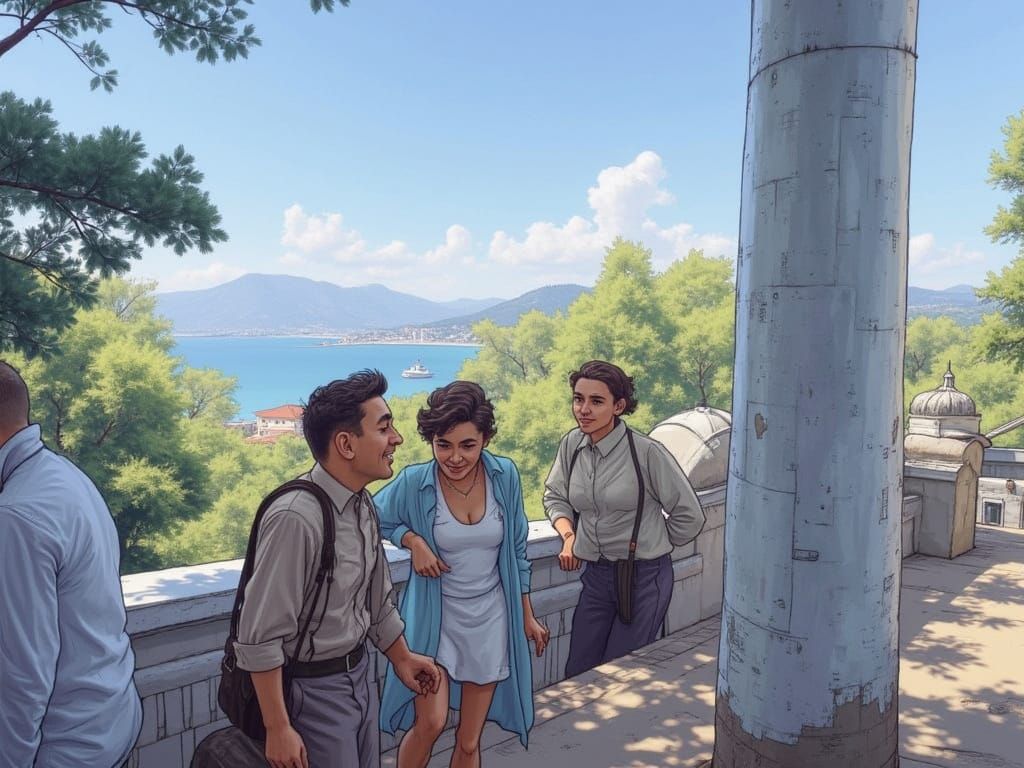 Vintage Ligne Claire Cartoon in the Style of Herge's Tintin