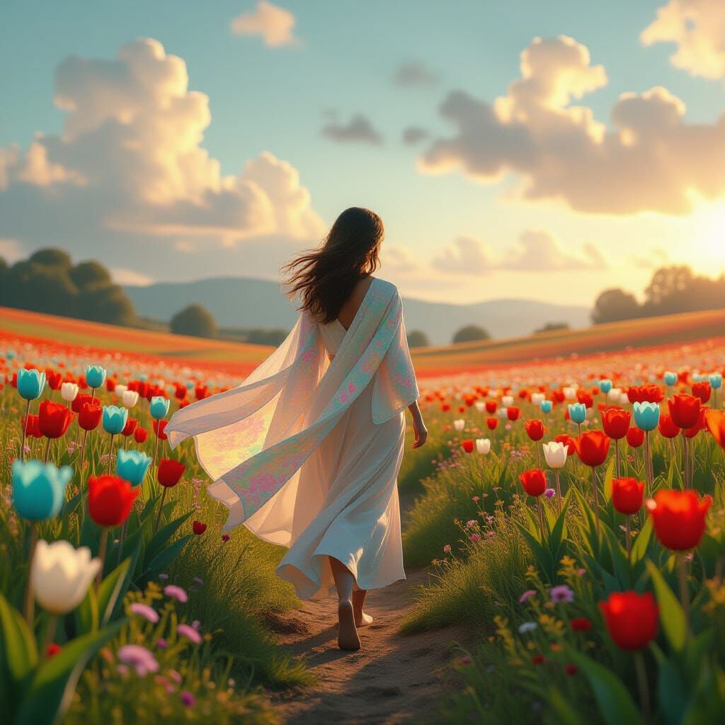 Bloomspeaker in Vibrant World, Cinematic 35mm Film