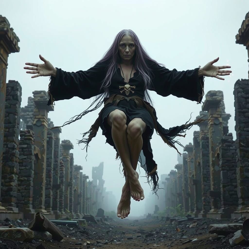Seductive Witch Reigns Supreme in Ancient Ruins