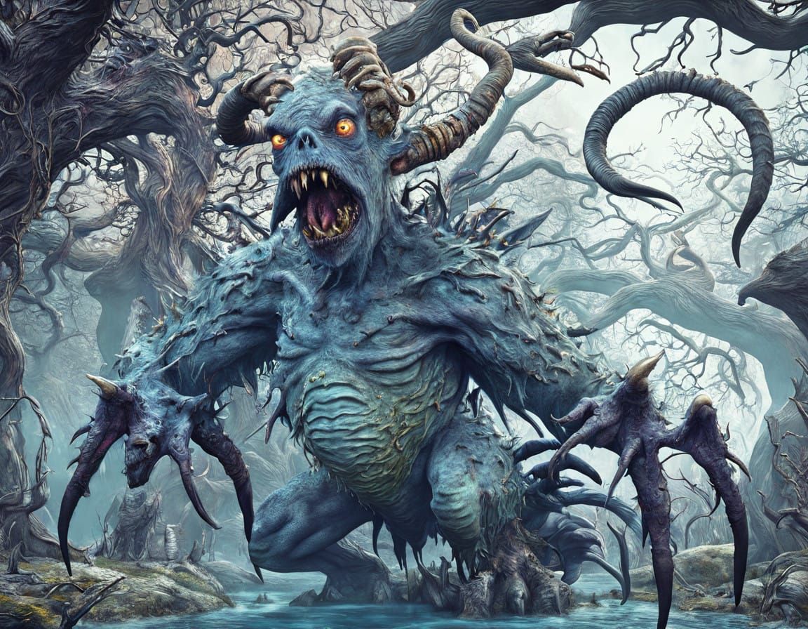 Fantastical Cryptid Creature in Bogomils Universe, Detailed ...