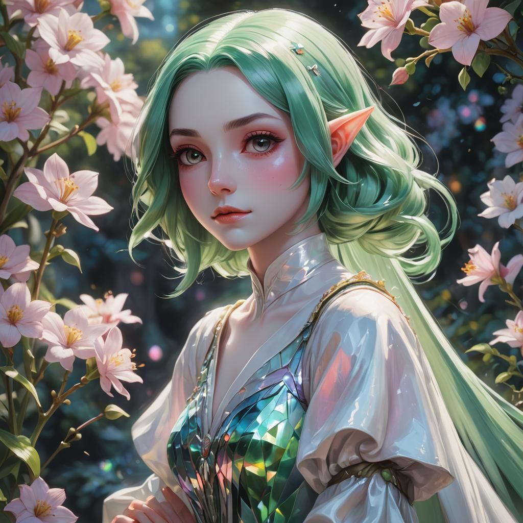 Beautiful Gardevoir Oil Painting in Pastel Colors