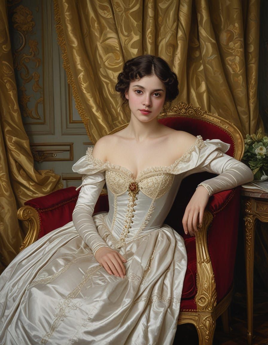 Ballerina in Elegant Repose, à la Belle Époque
