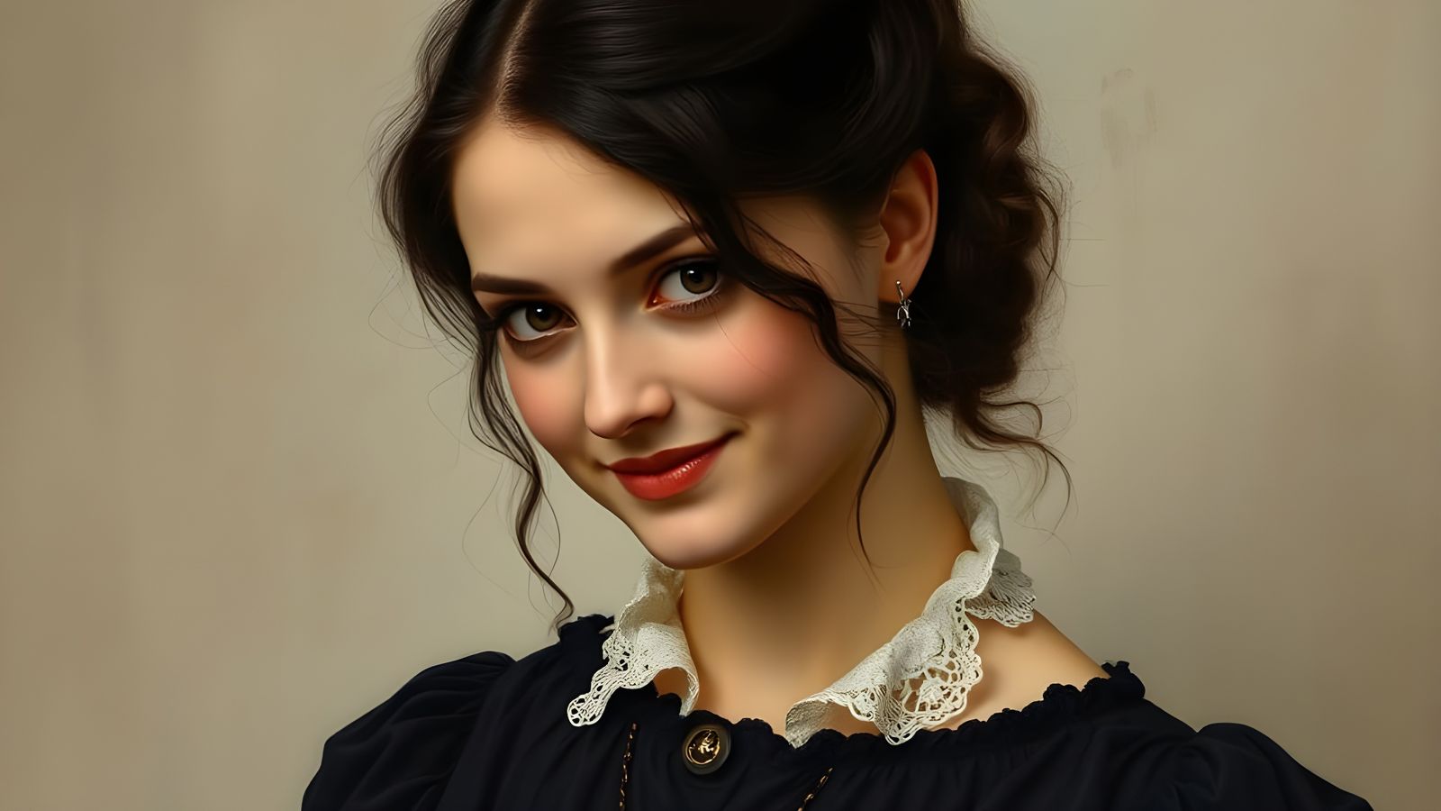 Realistic Portrait of a Determined Woman