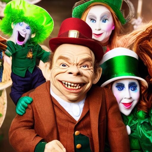 Warwick Davis as the malevolent Leprechaun getting lucky with the ladies.