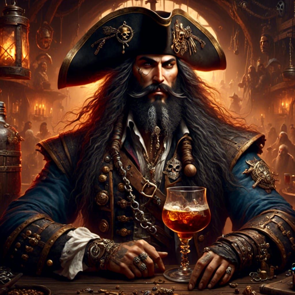 <lora:G-Dark RPG:1.0> <lora:phr-rpg:1.0> pirate captain