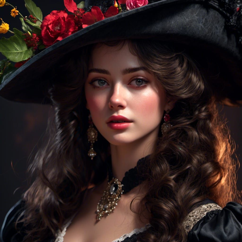 Gorgeous Victorian Woman Portrait in Photorealistic Style